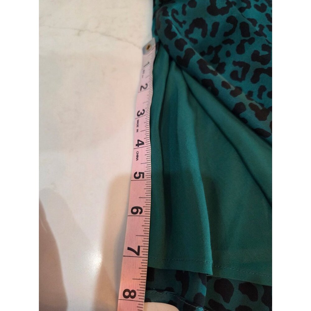 Cami NYC Jessica Leopard Print Silk Satin Midi Pencil Skirt Size S In Green - Picture 14 of 14